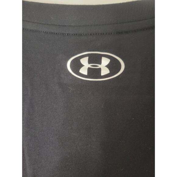 Under Armour Tech Script Crewneck Women's Black Pink Short Sleeve Top Size L - Picture 5 of 5